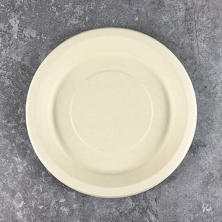 Biodegradable Sugarcane Bagasse Tableware Dish Carry-out Tableware Dinnerware Compostable Sugarcane Food Container Pulp Fiber Round Disposable Paper Plate