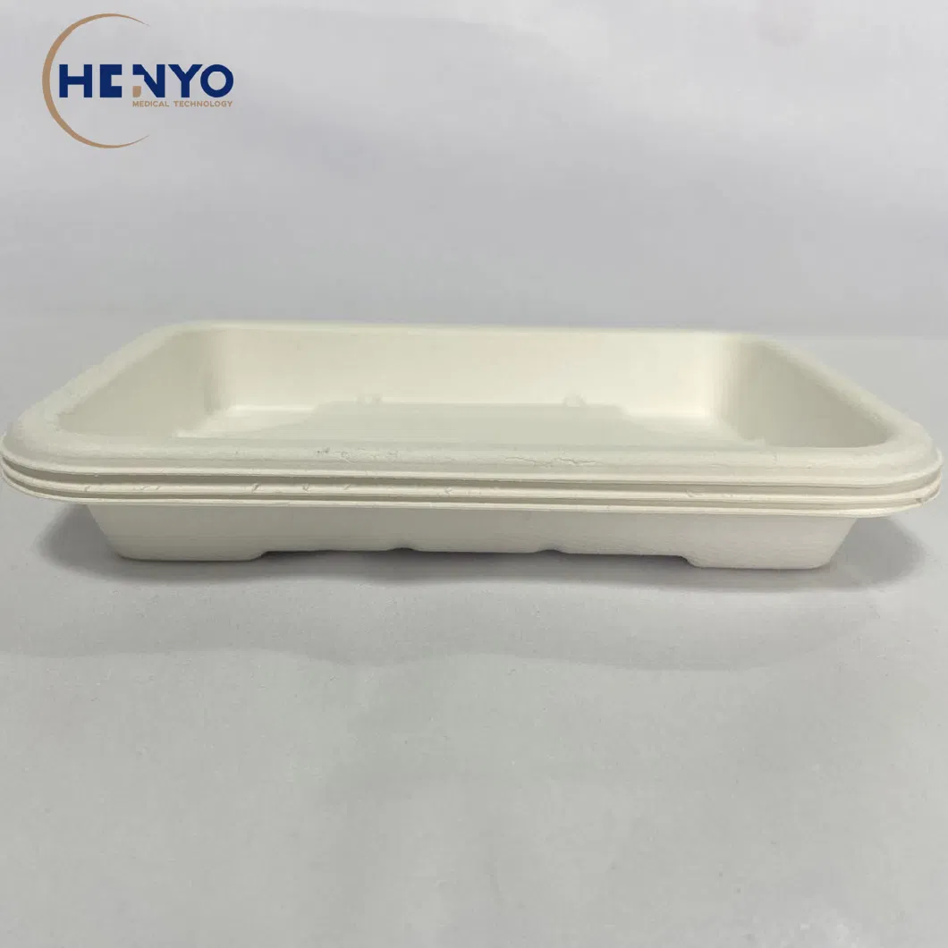 Biodegradable Disposable Sugarcane Bagasse 290ml Lunch Box Lunch Tray