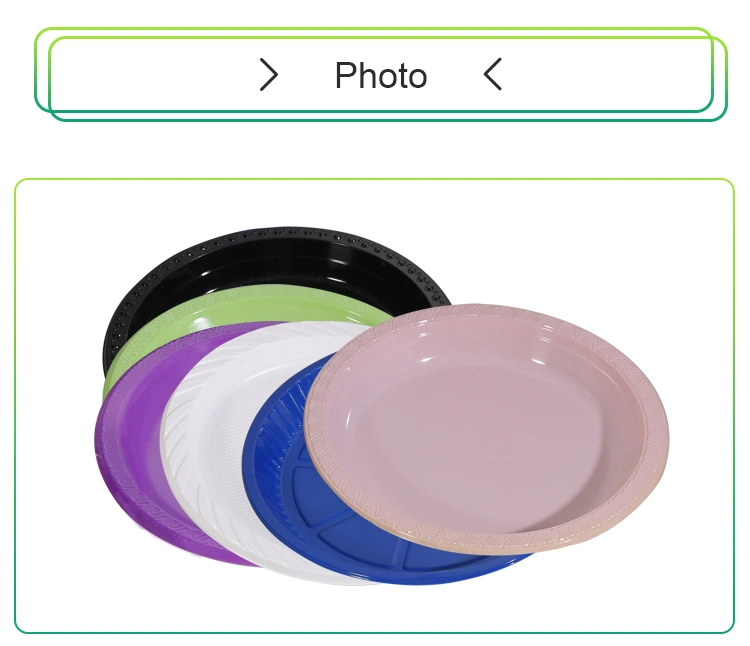 Manufacturer Customized High Quality Round Recyclable Biodegradable Disposable Plastic Plates